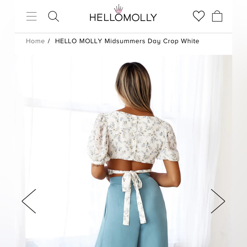 Never worn! Hello Molly crop top. Super cute!